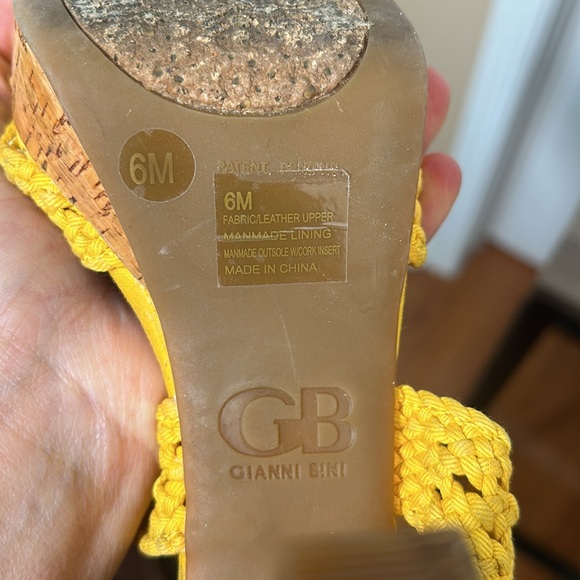 GIANNI BINI WOMEN HEELED SANDALS MUSTARD COLOUR IN SIZE 6M - Picture 8 of 9
